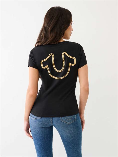 Cutout Horseshoe Logo Tee True Religion