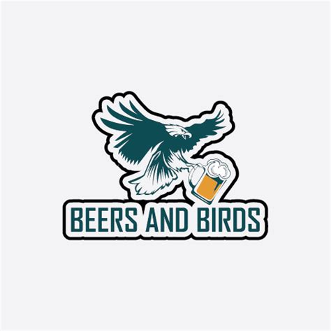 The Logo For Beers And Birds With A Bird Holding A Beer In Its Beak