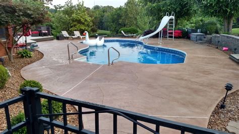 Pool Deck Refinishing San Antonio - SAT Stained Concrete - stained concr