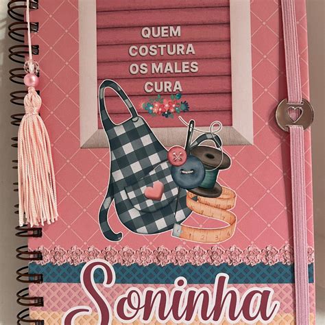 Caderno De Costura Personalizado X Elo Produtos Especiais