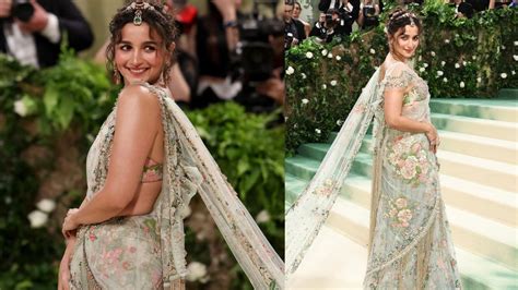 Alia Bhatt Met Gala Look Alia Bhatt Wows Met Gala In Sabyasachi Saree