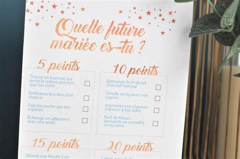 Gages And Questions Indiscrètes Pour Evjf Printable