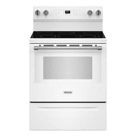 Maytag 30 In 5 Element Freestanding Electric Range In White With Precision Cooking System