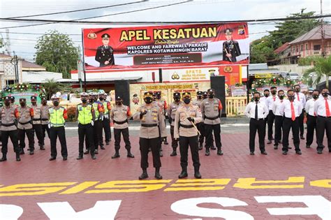 Polres Kobar Gelar Apel Kesatuan Welcome And Farewel Parade Barito