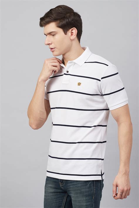 Pique Striped Polo Shirt Fahrenheit