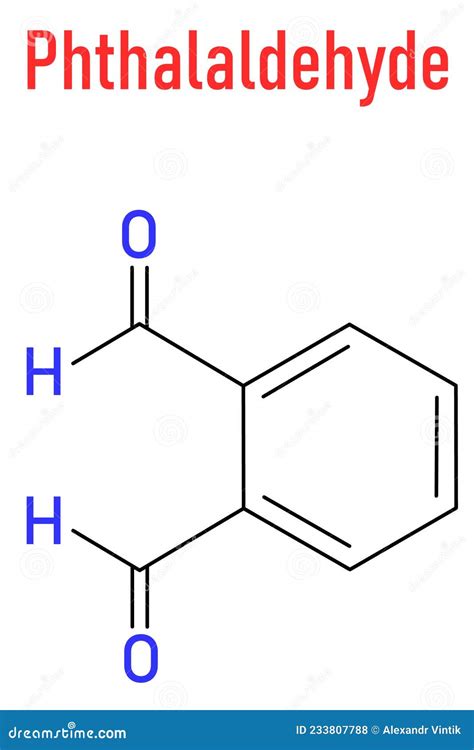 Phthalaldehyde (ortho-phthalaldehyde, OPA) Disinfectant Molecule. 3D ...