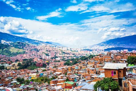 Panoramic View Of Medellin Colombia Stock Photo Image Of Residential