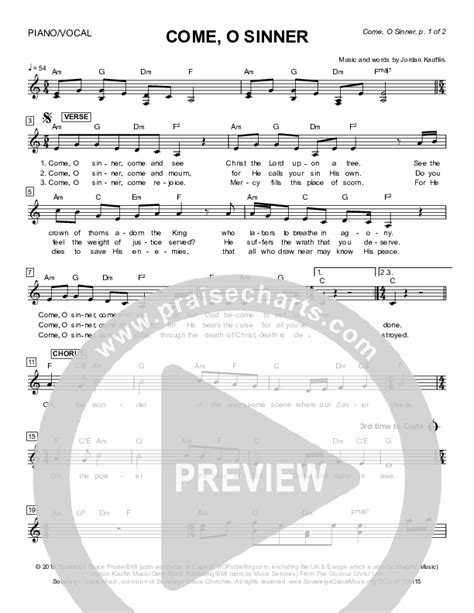 Come O Sinner Sheet Music Pdf Sovereign Grace Praisecharts