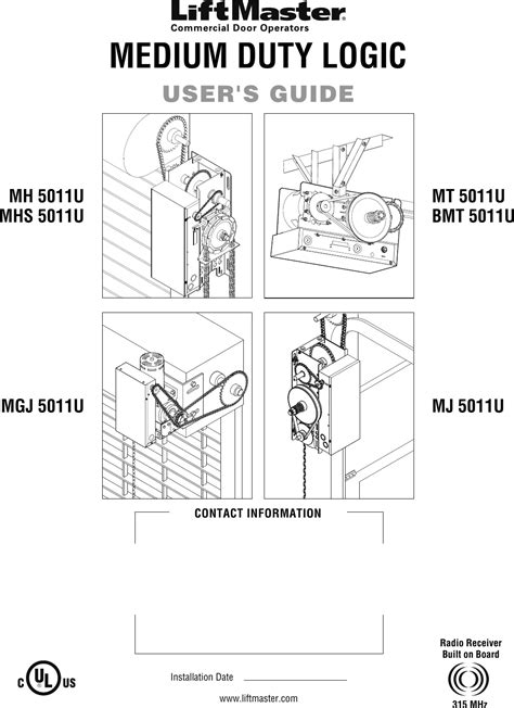 Liftmaster Mh Owners Manual User S Guide For Medium Dutty Commerical