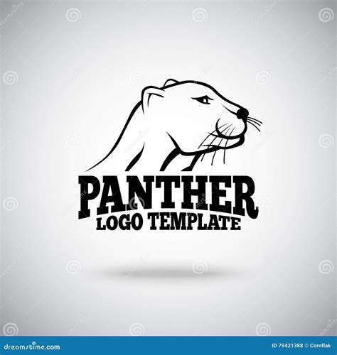 Vector Logo Template With Panther For Sport Teams Brands Etc Stock