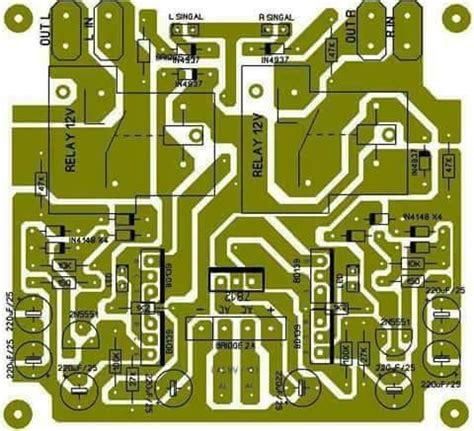 PCB Layout Stereo Speaker Protector - Electronic Schematic