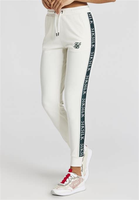 Siksilk Slim Fit Tracksuit Bottoms Ecru Off White Zalando Ie