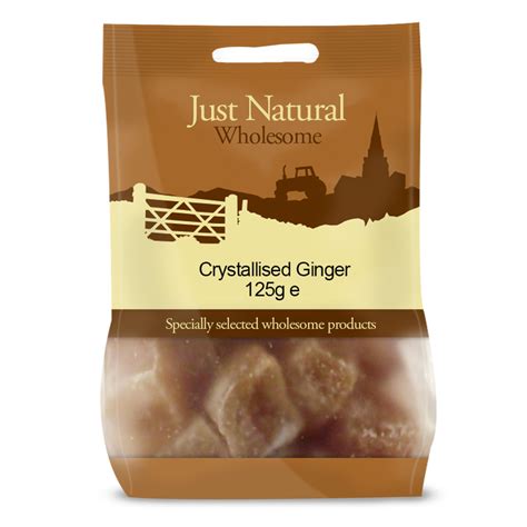 Crystallised Ginger 125g Just Natural Wholesome Healthy Supplies