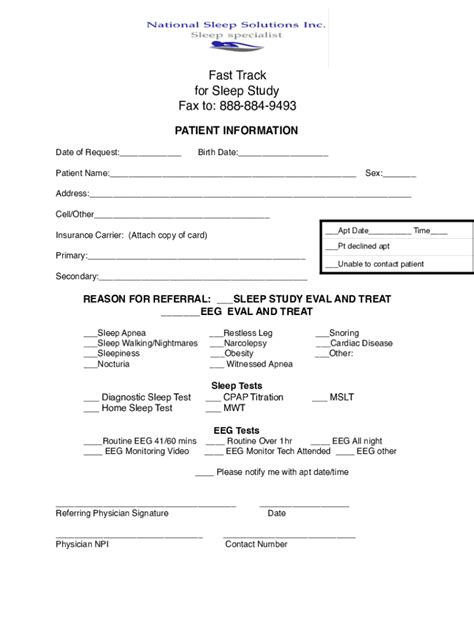 Fillable Online NSS Fast Track Scheduling Form Rev 5 Fax Email Print