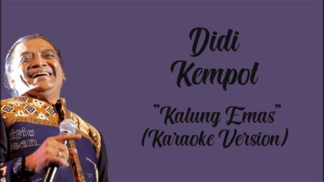 Didi Kempot Kalung Emas Karaoke Version By Lc Karaoke Youtube