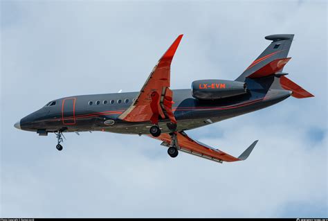 LX EVM Global Jet Luxembourg Dassault Falcon 2000LX Photo By Ramon