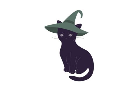 Cat Wearing Witch S Hat SVG Cut File By Creative Fabrica Crafts