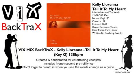 Kelly Llorenna Tell It To My Heart Key G 138bpm Karaoke YouTube