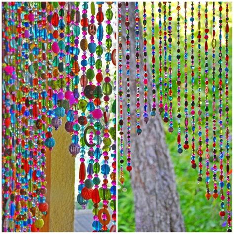 Colorful Bohemian Hand Made Hanging Door Beads In A Shape Of Etsy Door Beads Hanging Door