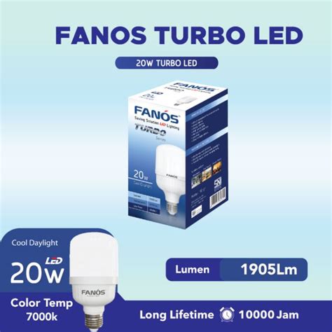 Jual Lampu Led Fanos Turbo 20w 20 Watt Garansi 1 Tahun Cahaya Putih