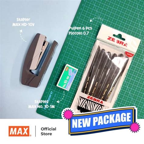 Jual Max Stapler Putar Stapler Tengah Buku Hd 10v Dark Grey Di