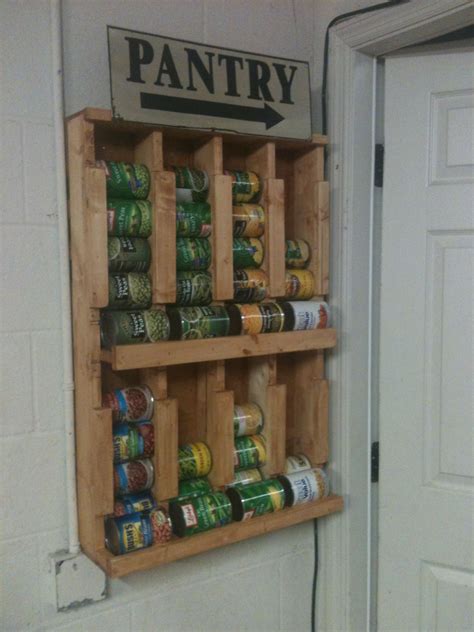 Homemade multiple can dispenser made by my husband. Love this could also be used to store soda ...