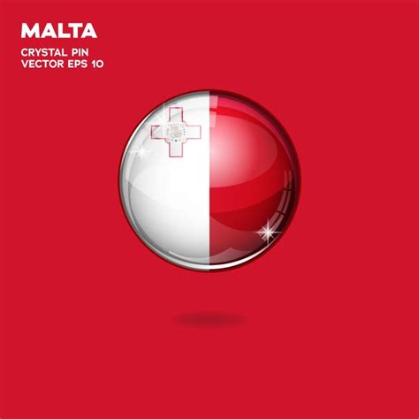 Botones 3d De La Bandera De Malta Vector Premium