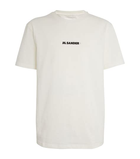 Mens Jil Sander White Logo T Shirt Harrods Uk