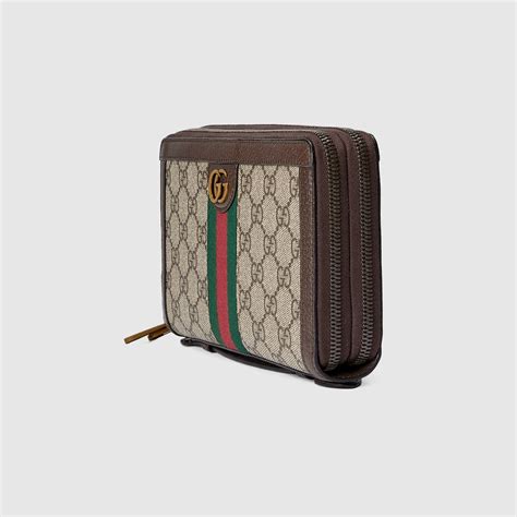 Ophidia Gg Travel Case In Beige And Ebony Supreme Gucci Australia