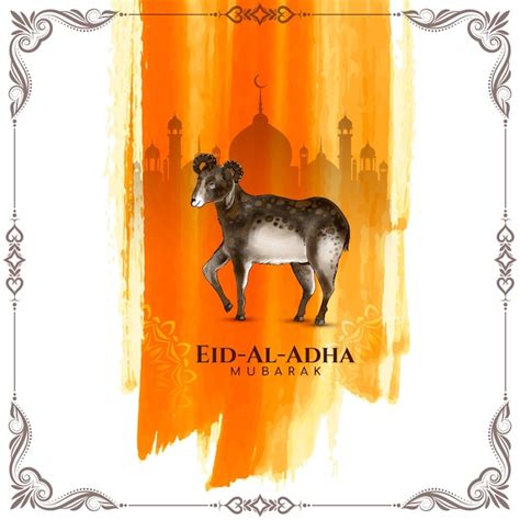 Fondo Rabe Del Festival Isl Mico Eid Al Adha Mubarak Vector Gratis