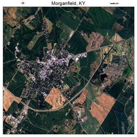 Aerial Photography Map of Morganfield, KY Kentucky