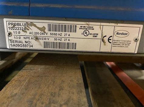 Used NORDSON PROBLUE HOT MELT APPLICATION SYSTEM For Sale At Glob