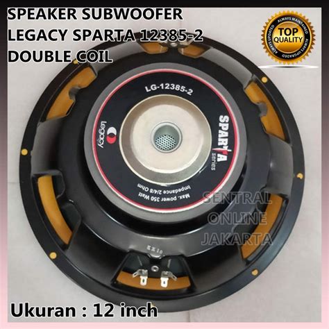 SPEAKER SUBWOOFER 12 Inch LEGACY SPARTA DOUBLE COIL LG 12385 2 WOOFER