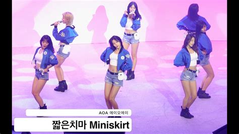 AOA 에이오에이 4K 직캠 짧은치마 Miniskirt 20161012 Rock Music YouTube