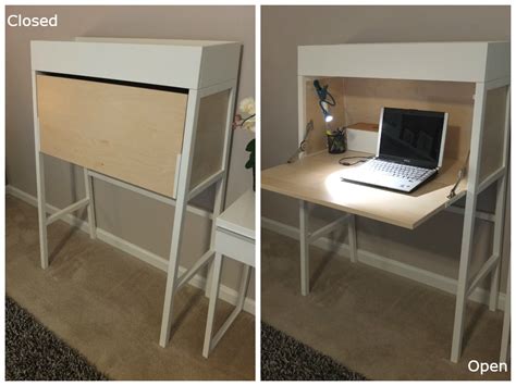 Fun Ikea Folding Desk Diy Built In Office Cabinets