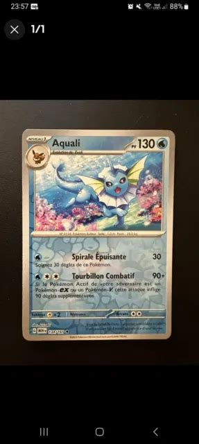 CARTE POKÉMON Aquali holo reverse 134 165 151 Ecarlate Violet EV3