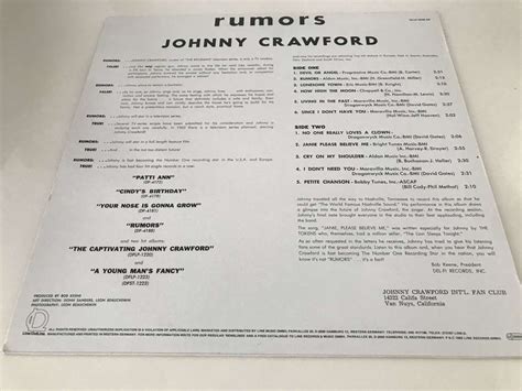 Johnny Crawford ‎ Rumors Plak Cd Dvd Satın Al