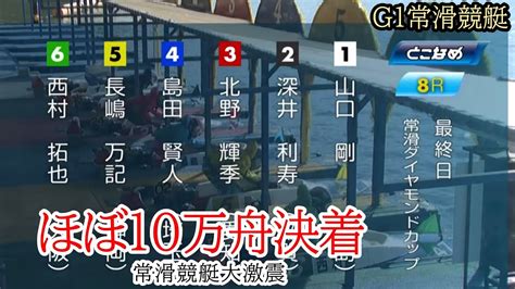 【g1常滑競艇】ここ断然支持①山口剛がまさかのぶっ飛びほぼ10万舟決着に Youtube