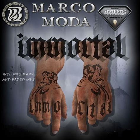 Second Life Marketplace - IMMORTALITY Hand Tattoo - Niramyth Aesthetic