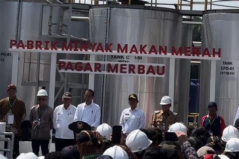 Presiden Jokowi Resmikan Pabrik Minyak Makan Merah Pertama Berbasis