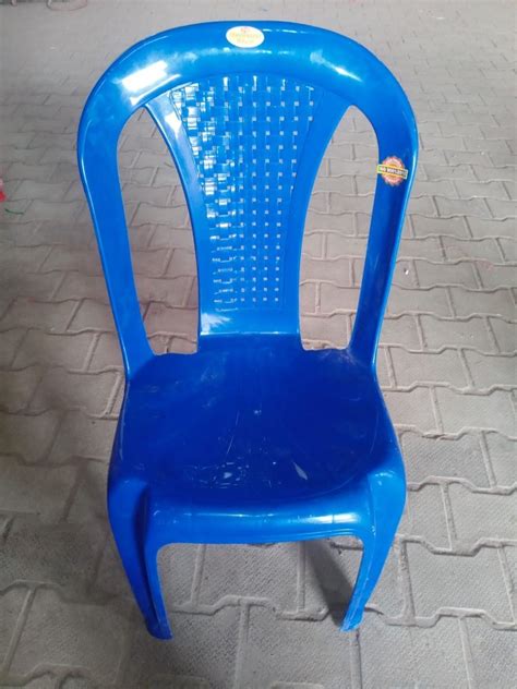 Blue Plastic Chairs Without Armrest At Rs In Firozabad Id