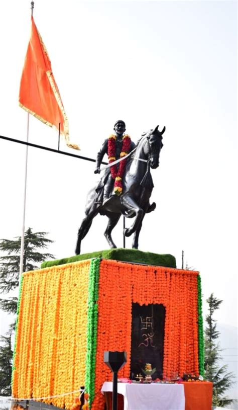 Chhatrapati Shivaji Maharajs Statue Unveiled In Jandks Kupwara The