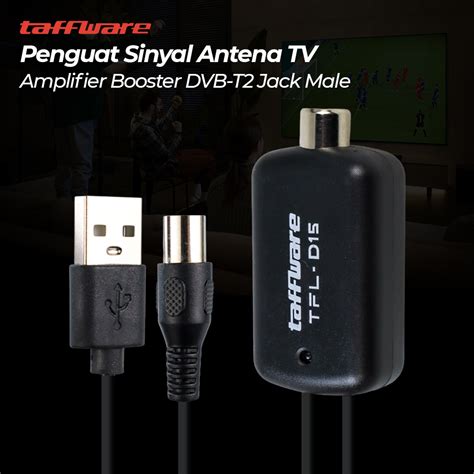 Taffware Penguat Sinyal Antena TV Amplifier Signal Booster DVB T2 TFL