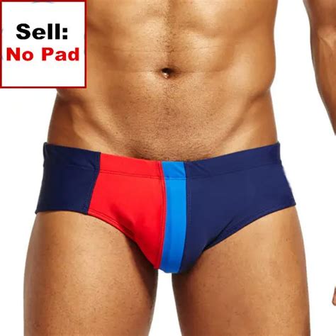 Frontal Penis Pad Mens Swim Briefs Sexy Gay Swimwear Push Up Men