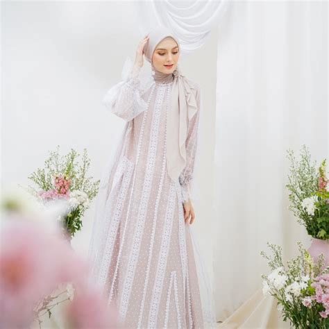 Jual Dealova Indonesia Moria Dress In Nude Shopee Indonesia