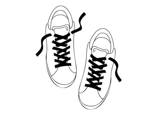 Premium Vector Top View Of Sneakers Or Sneakers Doodle Vector