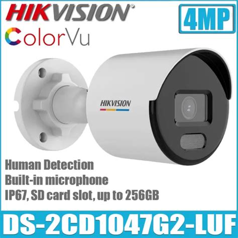 Hikvision Ds Cd G Luf Mp Poe Colorvu Built In Mic Fixed Bullet Ip