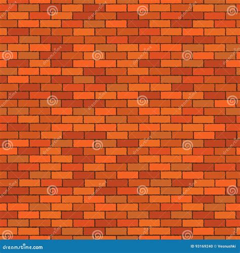 Orange Seamless Brick Wall Pattern Stonework Background Stock Vector Illustration Of Pattern