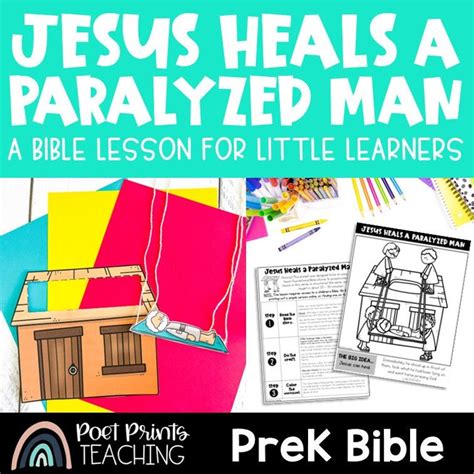 Jesus Heals A Paralyzed Man Printable Bible Craft And Lesson About Miracles For Preschool