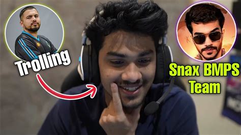 Sid Bhai Trolling Rega React Snax Bmps Team Youtube